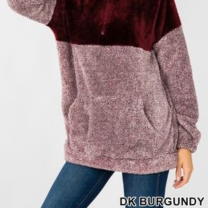 Zenana Outfitters Tops - NEW BURGUNDY FAUX FUR SHERPA PULL OVER TOP SWEATER Zenana Outfitters Tops - NEW BURGUNDY FAUX FUR SHERPA PULL OVER TOP SWEATER
